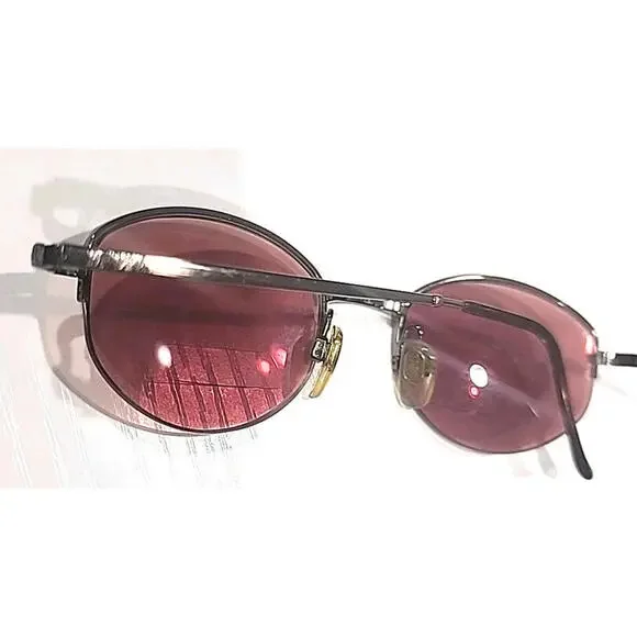 Emporio Armani 080 1021 No Lenses Small Brown Oval Eyeglasses Frame 49-21 135 - Picture 5 of 8